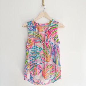 Lilly Pulitzer Silk Tank Shells Size Medium